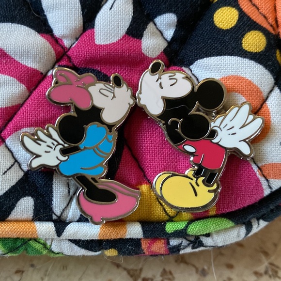 Vera Bradley Disney Parks Midnight with Mickey mini hipster crossbody with pin! - Picture 5 of 8